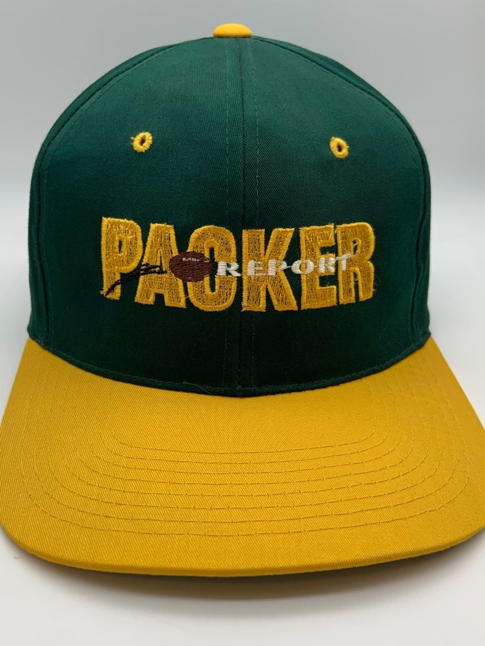 Vintage Headmaster Green Bay Packers Football Packer Report Snapback Hat
